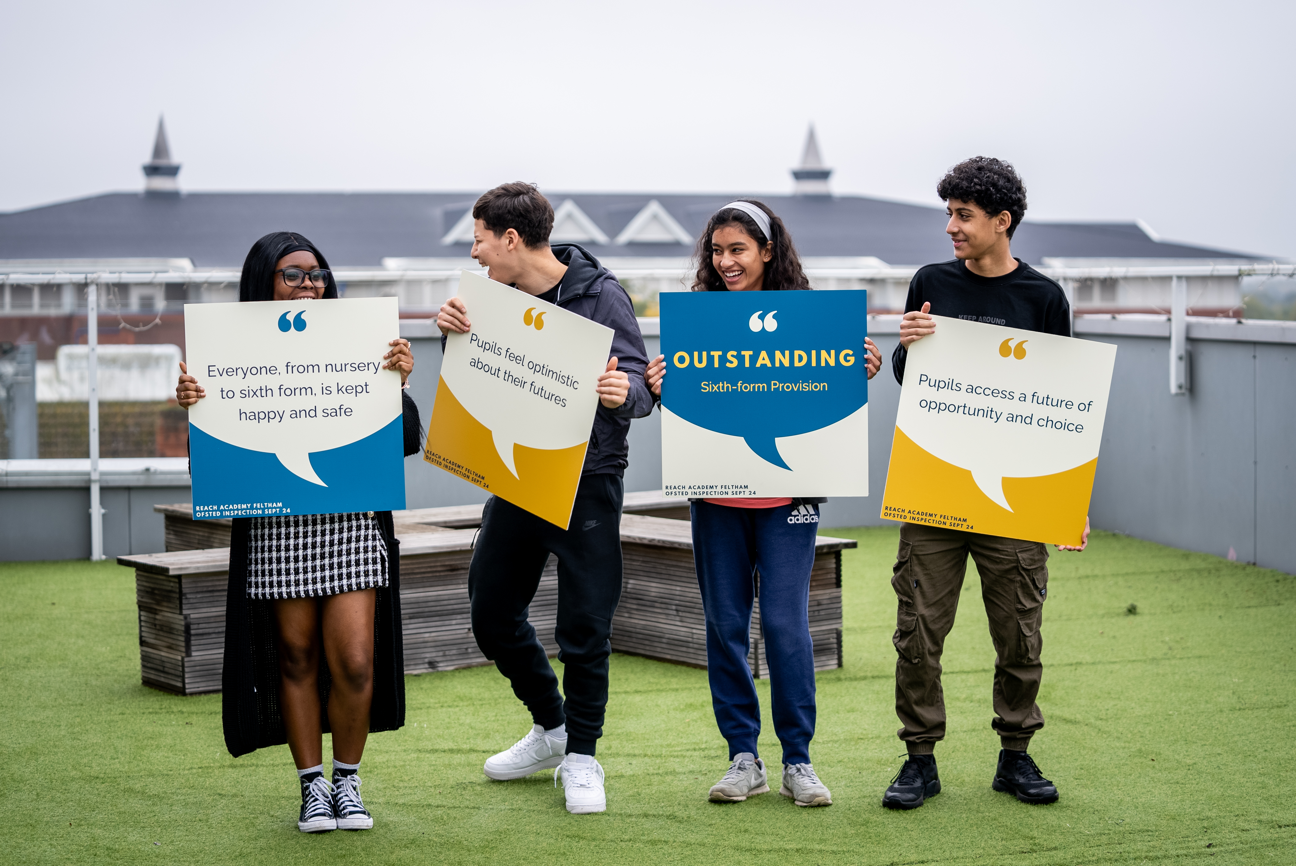 Ofsted has judged Reach Academy Feltham and Feltham College as outstanding in all six categories.